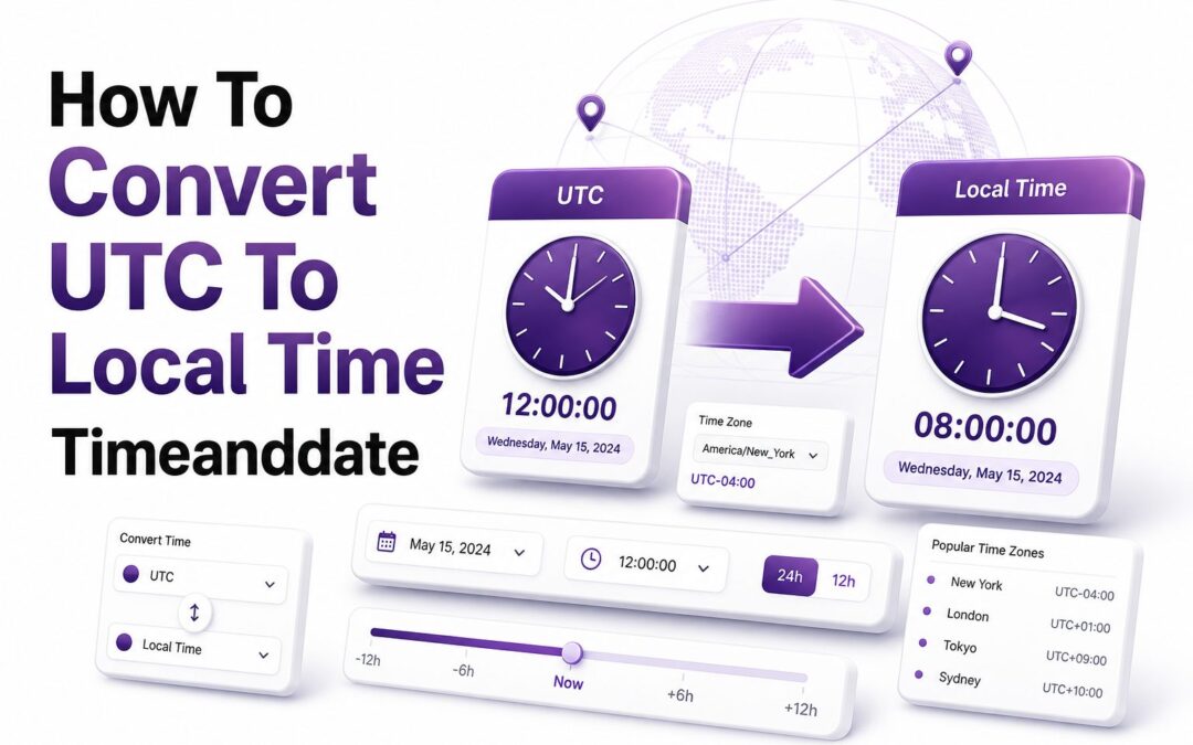 How to Convert UTC to Local Time with Timeanddate